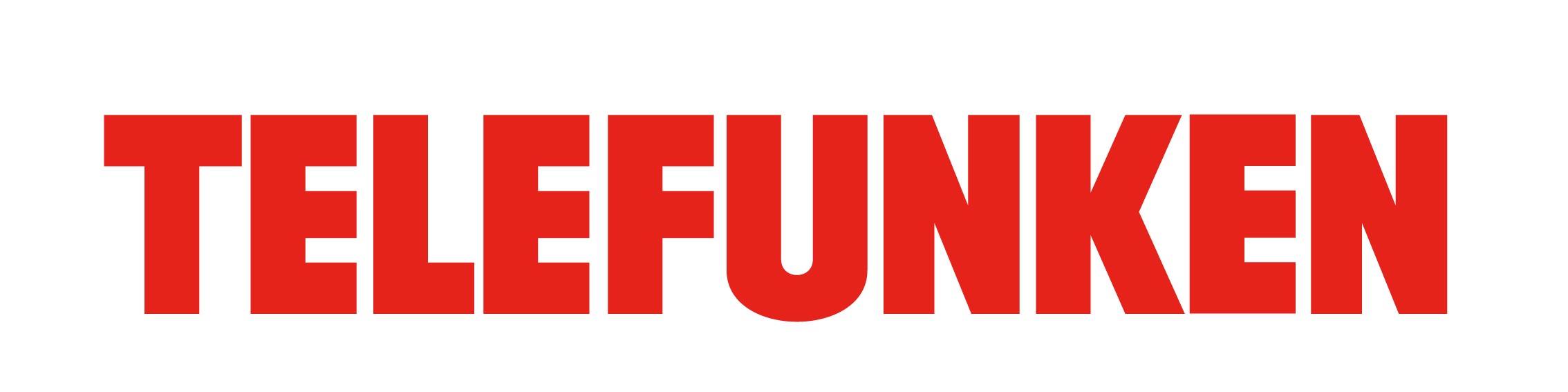 Das Bild zeigt das rote TELEFUNKEN Logo auf transparentem Hintergrund.